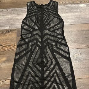 Geometric Faux Leather LBD